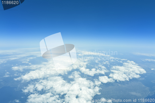 Image of flight over clouds