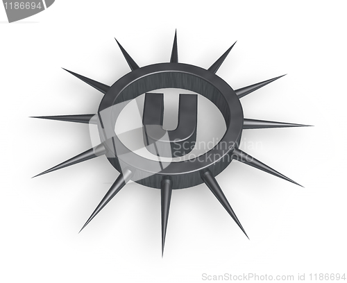 Image of spiky letter u