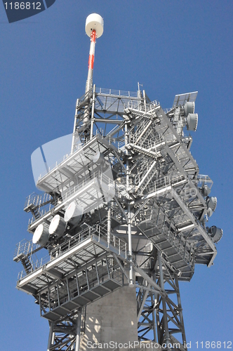 Image of Communication Tower on top of Mount Titlis