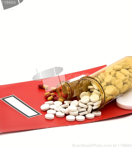 Image of medical folder & pills