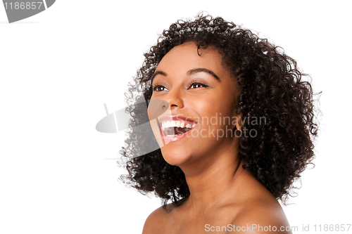 Image of Happy smiling young woman