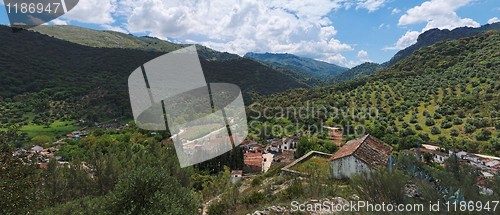 Image of Village in mountain valley in Andalusia, Spain