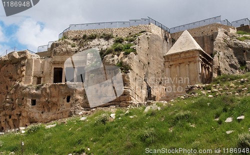 Image of Ancient tombs of Zechariah and Benei Hezir in Jerusalem