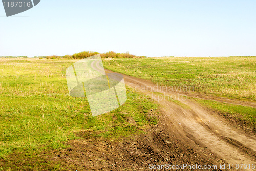 Image of road in field