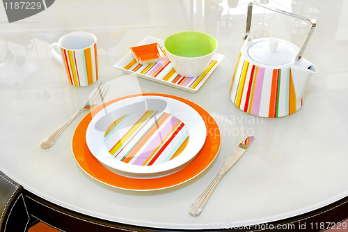 Image of Orange tableware