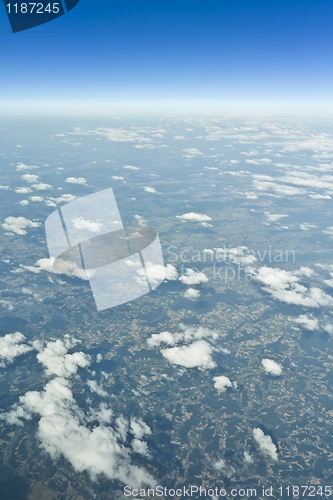 Image of flight over clouds