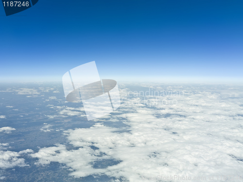 Image of flight over clouds