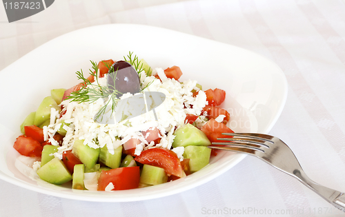 Image of Eating fresh salad