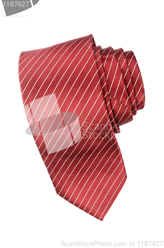 Image of Striped red and white tie