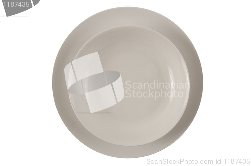 Image of Round white plates