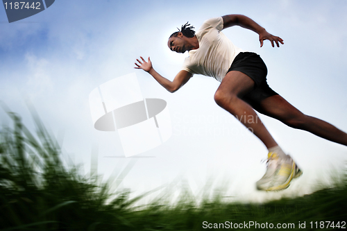 Image of Running across Field