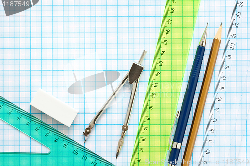 Image of drawing tools background