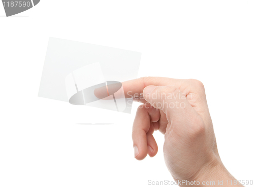 Image of Hand whit a card