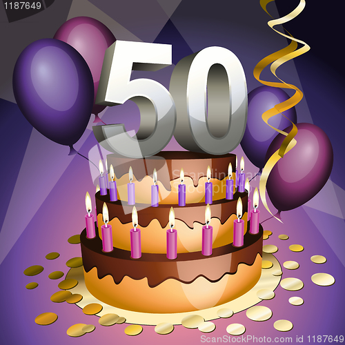 Image of Fiftieth anniversary cake