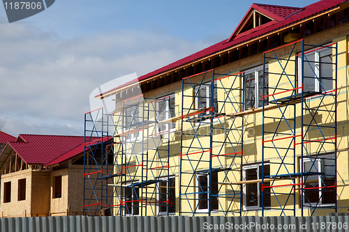 Image of Construction of the house. Finishing work