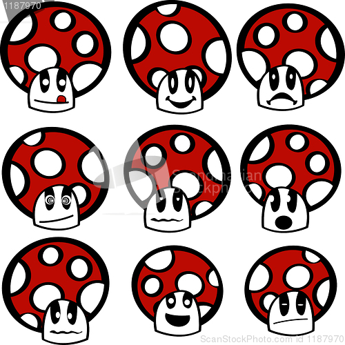 Image of Mushroom emoticons