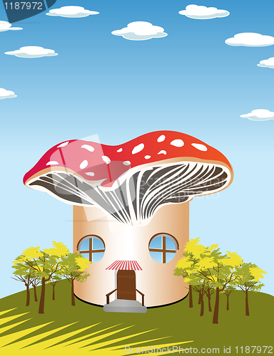 Image of mushroom house