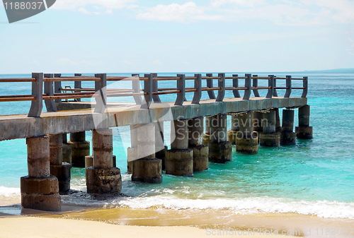 Image of Tropical pier on island
