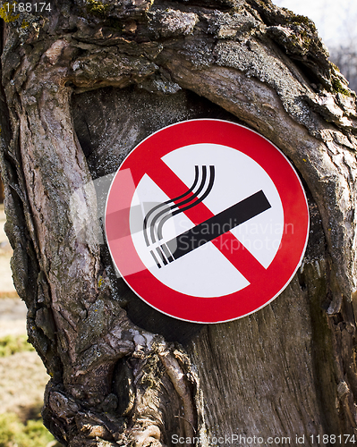 Image of "It is forbidden to smoke a sign" 