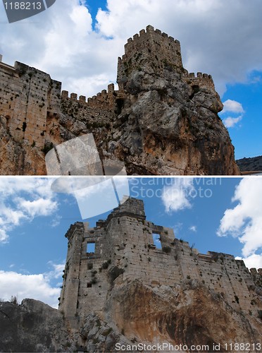 Image of Ruins of a medieval castle on the rock