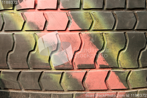 Image of A fragment of an old automobile tire