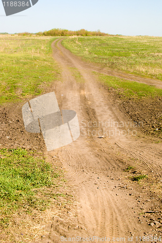 Image of road in field
