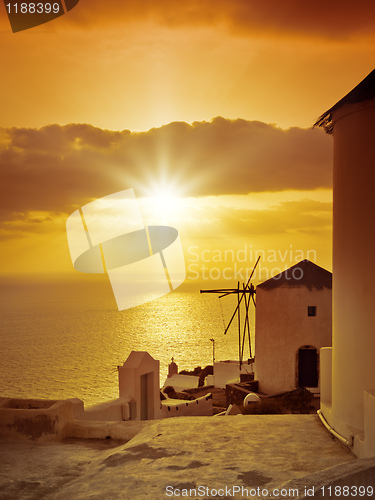 Image of Santorini sunset