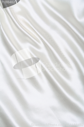 Image of Smooth elegant white silk can use as wedding background Smooth e