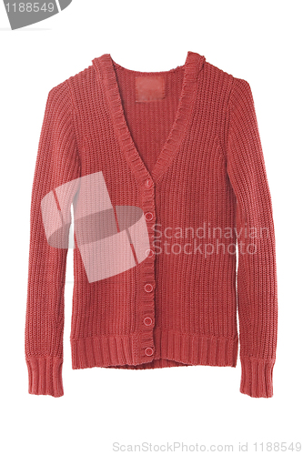 Image of Red sweater isolated on white 