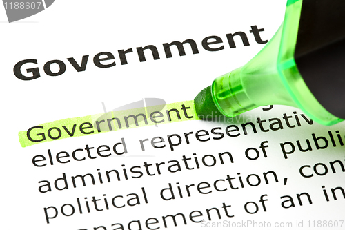 Image of 'Government' highlighted in green