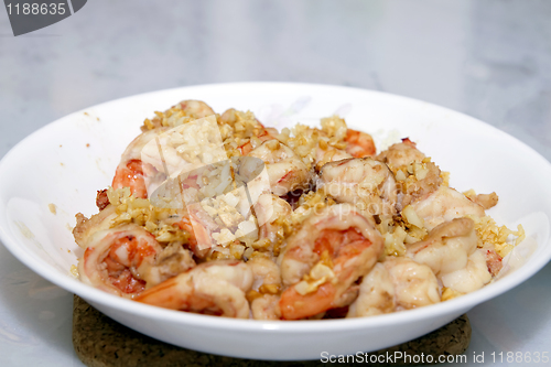 Image of Asian Dish Garlic Prawns