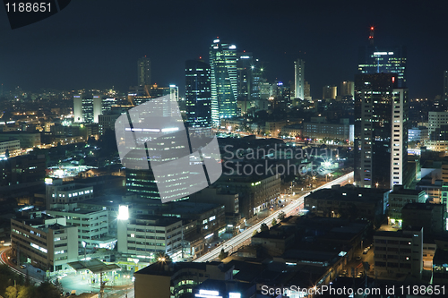 Image of The Tel aviv skyline - Night city