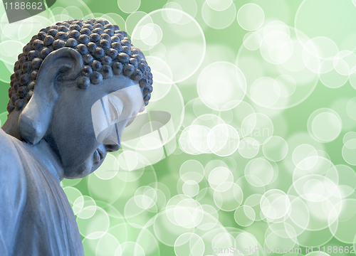 Image of Bronze Zen Buddha Statue Meditating