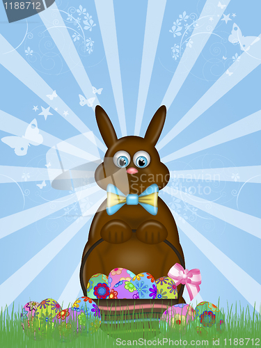 Image of Happy Easter Day Chocolate Bunny Rabbit