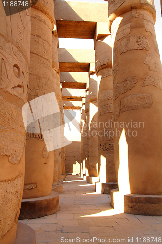 Image of columns in egypt karnak temple