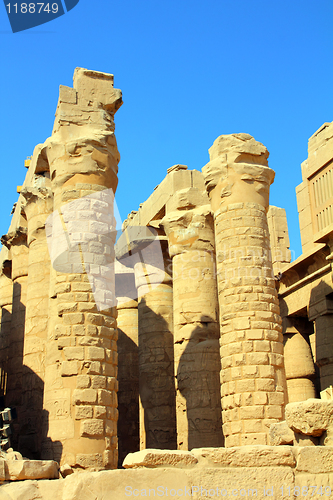 Image of columns in egypt karnak temple