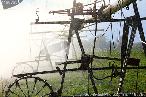 Image of automatic irrigation of agriculture field