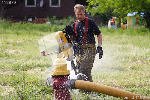 Image of Fireman at work