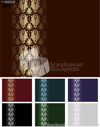 Image of Set of Seamless Wallpaper Stripes