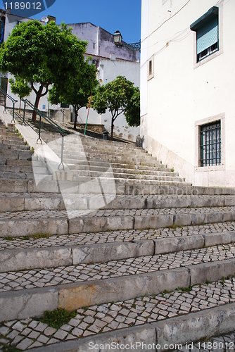 Image of Sao Miguel stairs in Lisbon