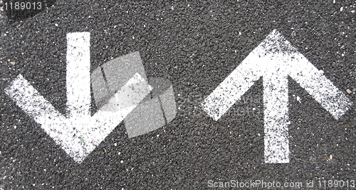 Image of Asphalt with arrows