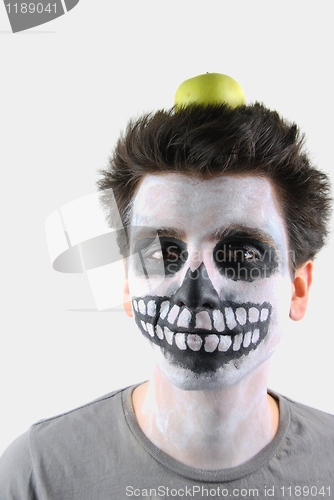 Image of Don't eat just apples (skeleton guy concept)