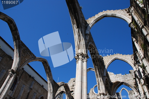 Image of Carmo Church ruins in Lisbon, Portugal