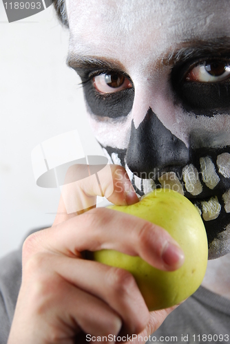 Image of Don't eat just apples (skeleton guy concept)