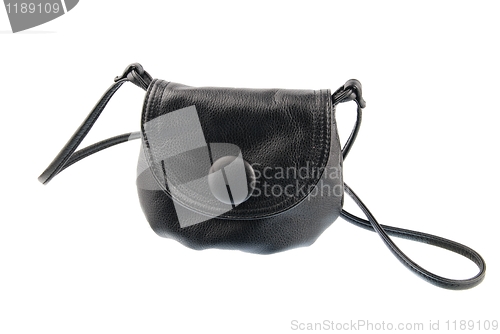 Image of Black woman leather bag on white