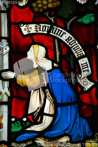 Image of Religious stained glass window