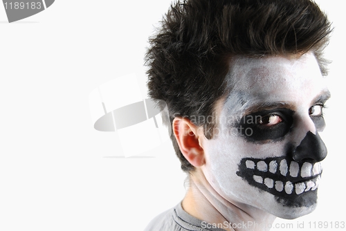 Image of Creepy skeleton guy (Carnival face painting)