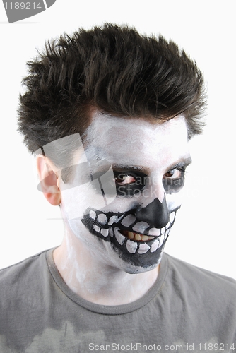 Image of Creepy skeleton guy (Carnival face painting)