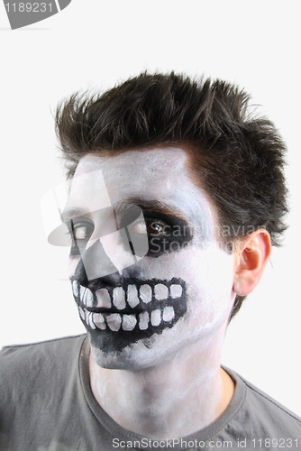 Image of Creepy skeleton guy (Carnival face painting)