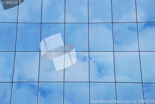 Image of Glass pattern (clouds reflected)